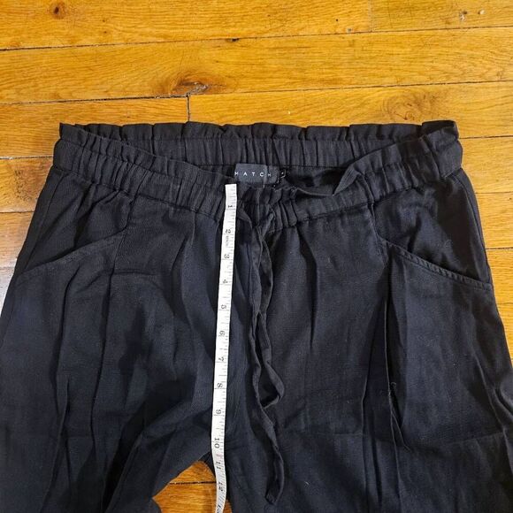 Hatch Black Maternity Trousers Ankle Leg Black Pants Size 2 Jogger - Picture 4 of 8